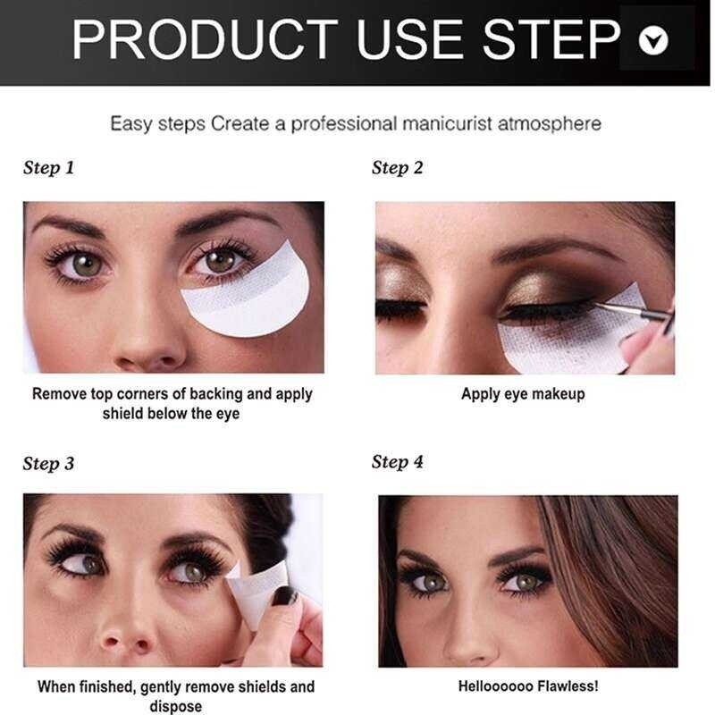 Disposable Eyeshadow 100 Pieces Eyelash Extension Pads Auxiliary Smoky Eye Makeup Eyeliner Isola - Image 3