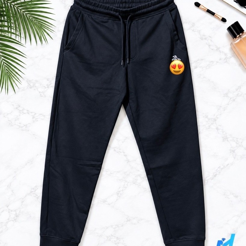 Sweatpants Jogger Pants | Black | Elastic Waist | Cuffed Hem product photo 1