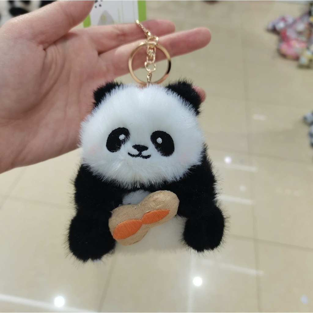 Panda Plush Keychain Seven Panda Backpack Doll Pendant Car Keychain Cute Accessories Small Gift