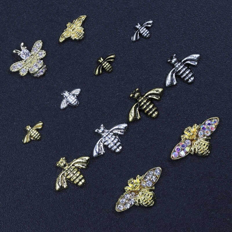 Metal Alloy Zircon Accessories Summer Hot Selling Size Bee New Nail Rivets - Image 2