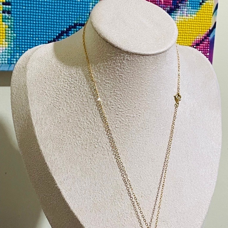 Ball Pendant Necklace | Polished Gold Ball Charm | 18K yg settings product photo 3