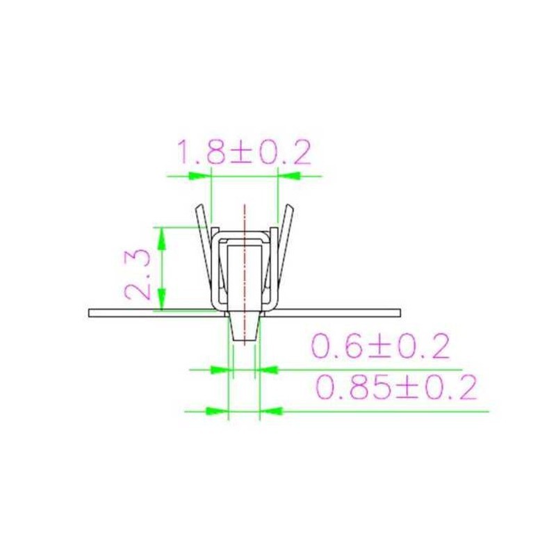 XH2.54 XHB2.54 Crimp Cold Press Head Spring 2.54mm Pitch Wiring Terminal Copper Piece Male EndCOD - Image 2