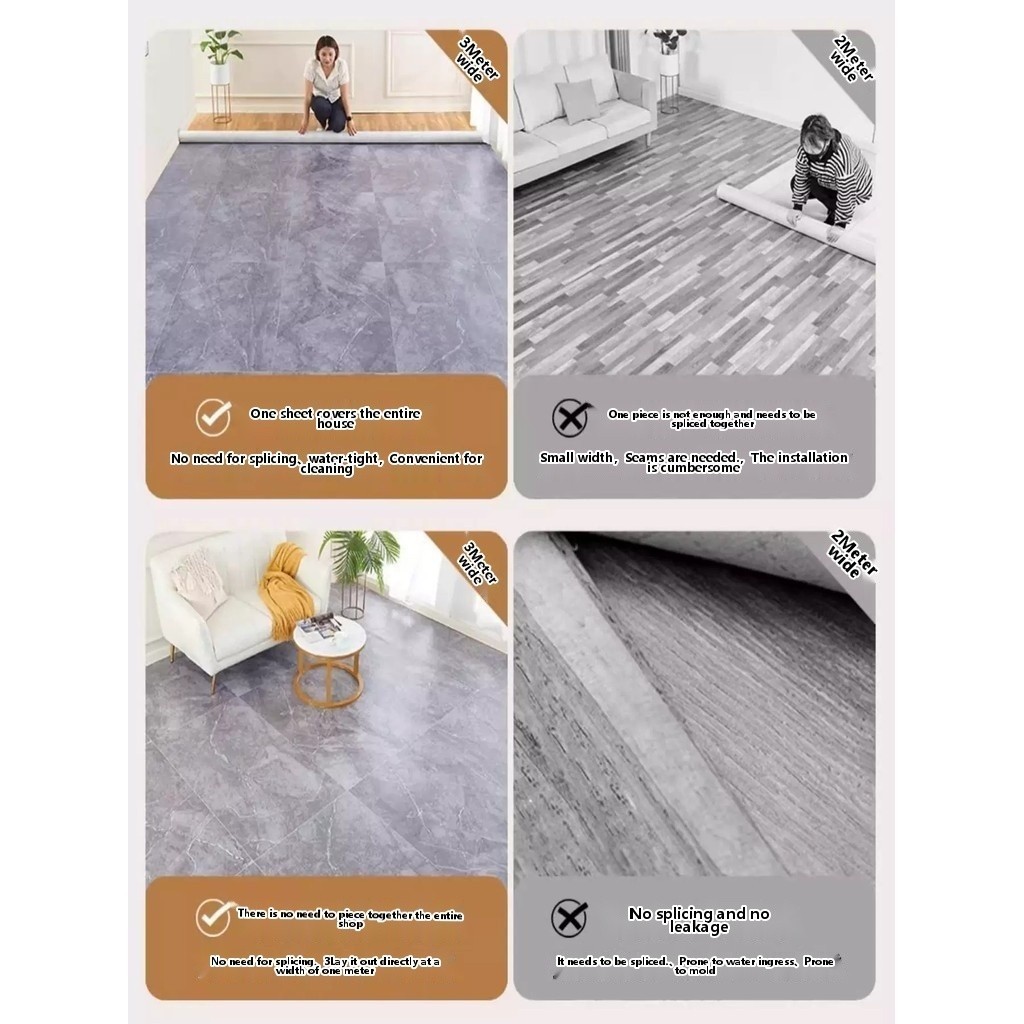 area carpet for bedrooms, 3-meter thickened, non-slip eter plastic floor mat. - Image 3
