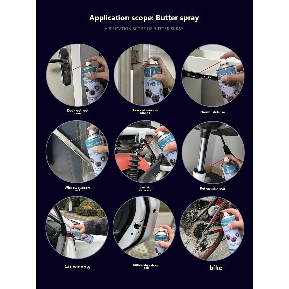 White grease for car doors, sunroof tracks, mechanical bearings, gears, high-temperature liquid - Image 3