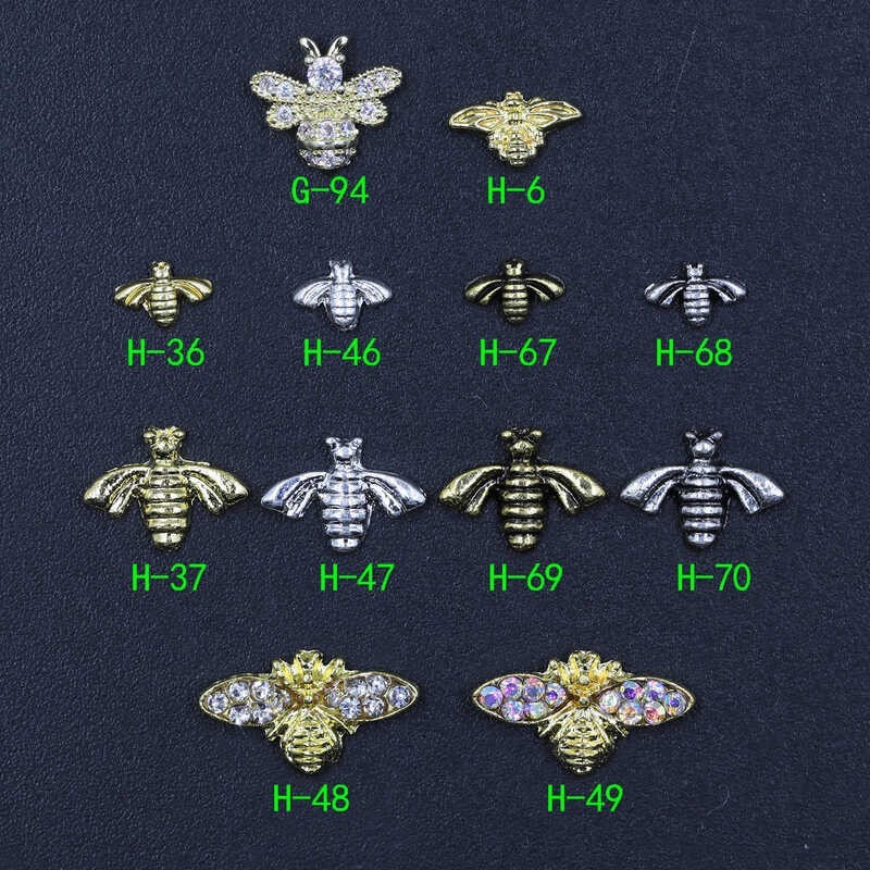 Metal Alloy Zircon Accessories Summer Hot Selling Size Bee New Nail Rivets - Image 5