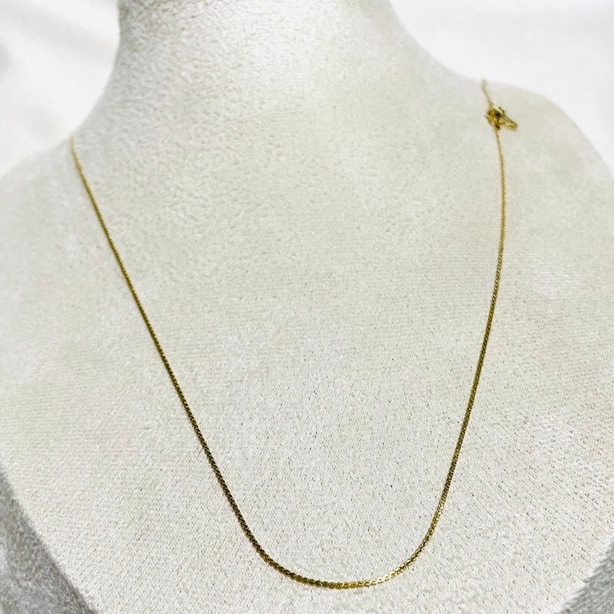 Twisted Rope Chain Necklace | Fine Diamond-Cut Link Design | 18K Yellow Gold Setting | 22 Inches product photo 1