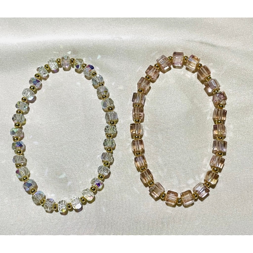 Clover Charm bracelets and Cube-Cut Crystal bracelets product photo 3