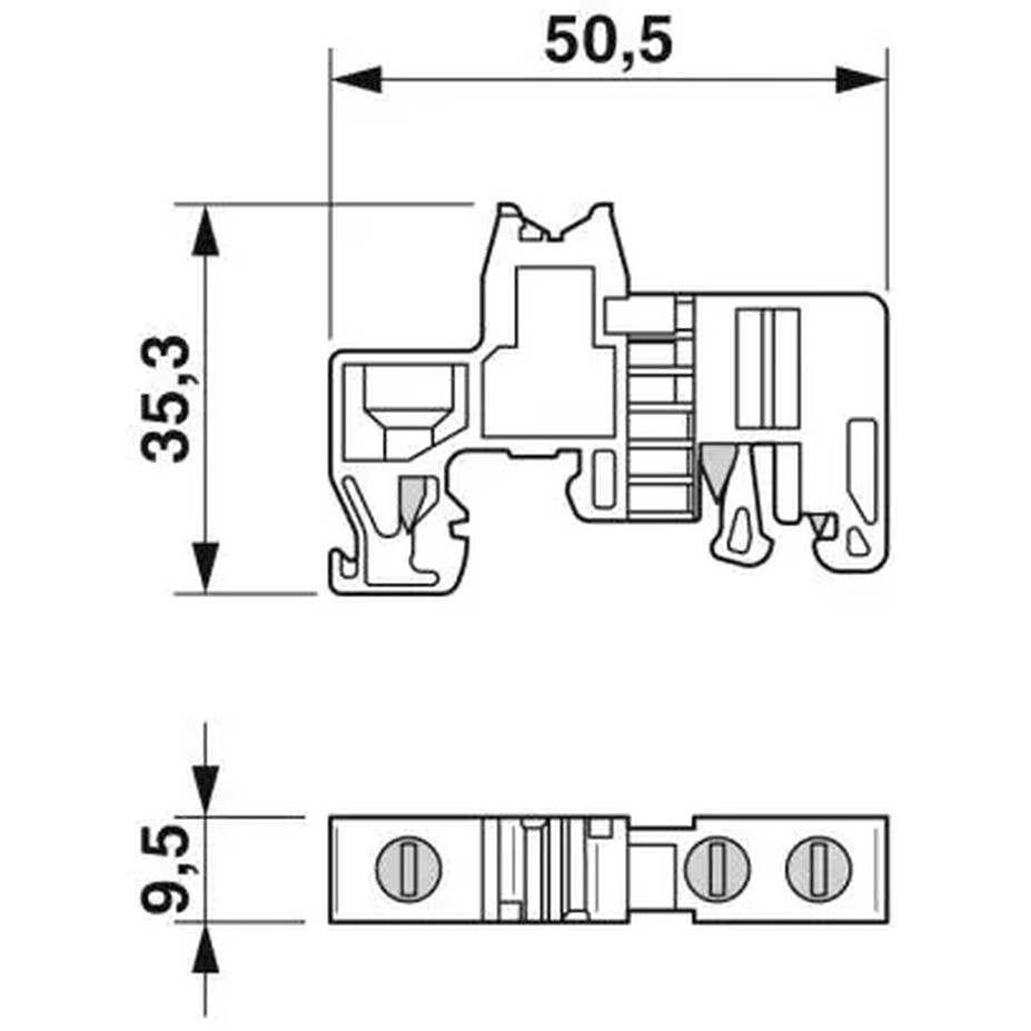 UK Phoenix Contact Fastener Terminal Block Rail Terminal Fixing Accessory 1201442 End Block - Image 2