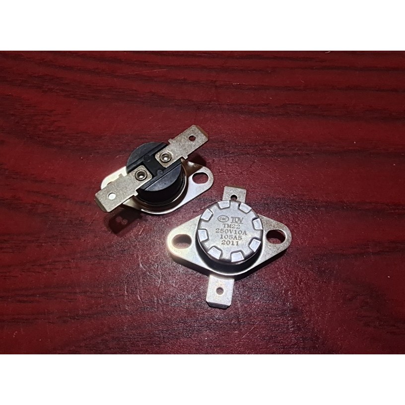 Good quality TM22 250V 10A 105A5 thermostat, movable ring, 6.3 wide pin, normally closed, 105 deg