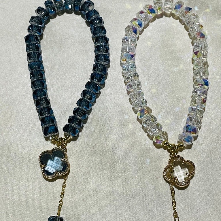 Clover Charm bracelets and Cube-Cut Crystal bracelets product photo 1