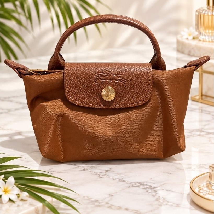 Women's Mini Pouch Bag | Top Handle Mini Tote | Crossbody Small Bag |w/ 2 Straps Included