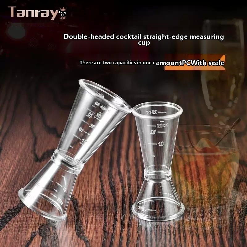 HotMilk tea measuring cup made of PC resin (20-40cc) with graduations, double-ended measuring cup. - Image 3