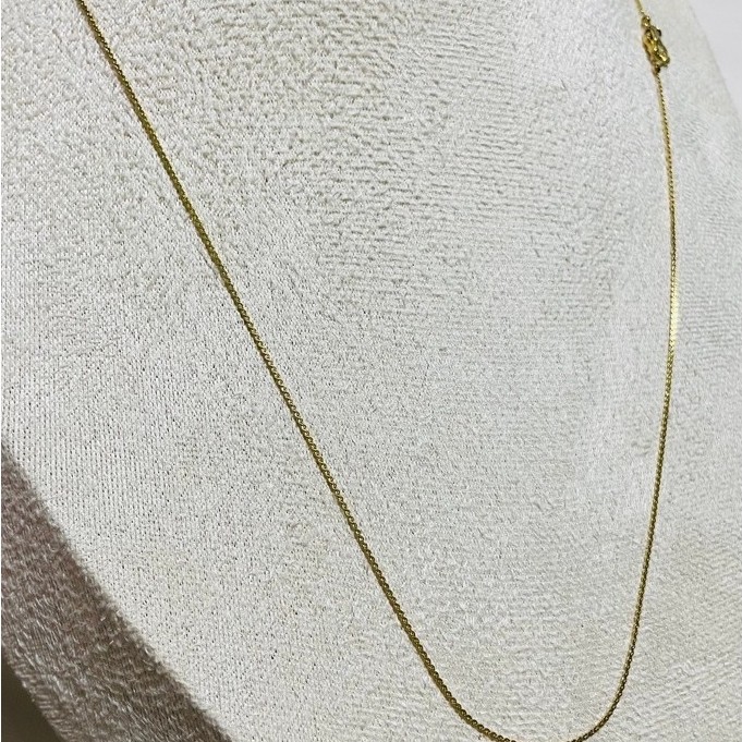 Twisted Rope Chain Necklace | Fine Diamond-Cut Link Design | 18K Yellow Gold Setting | 22 Inches product photo 2