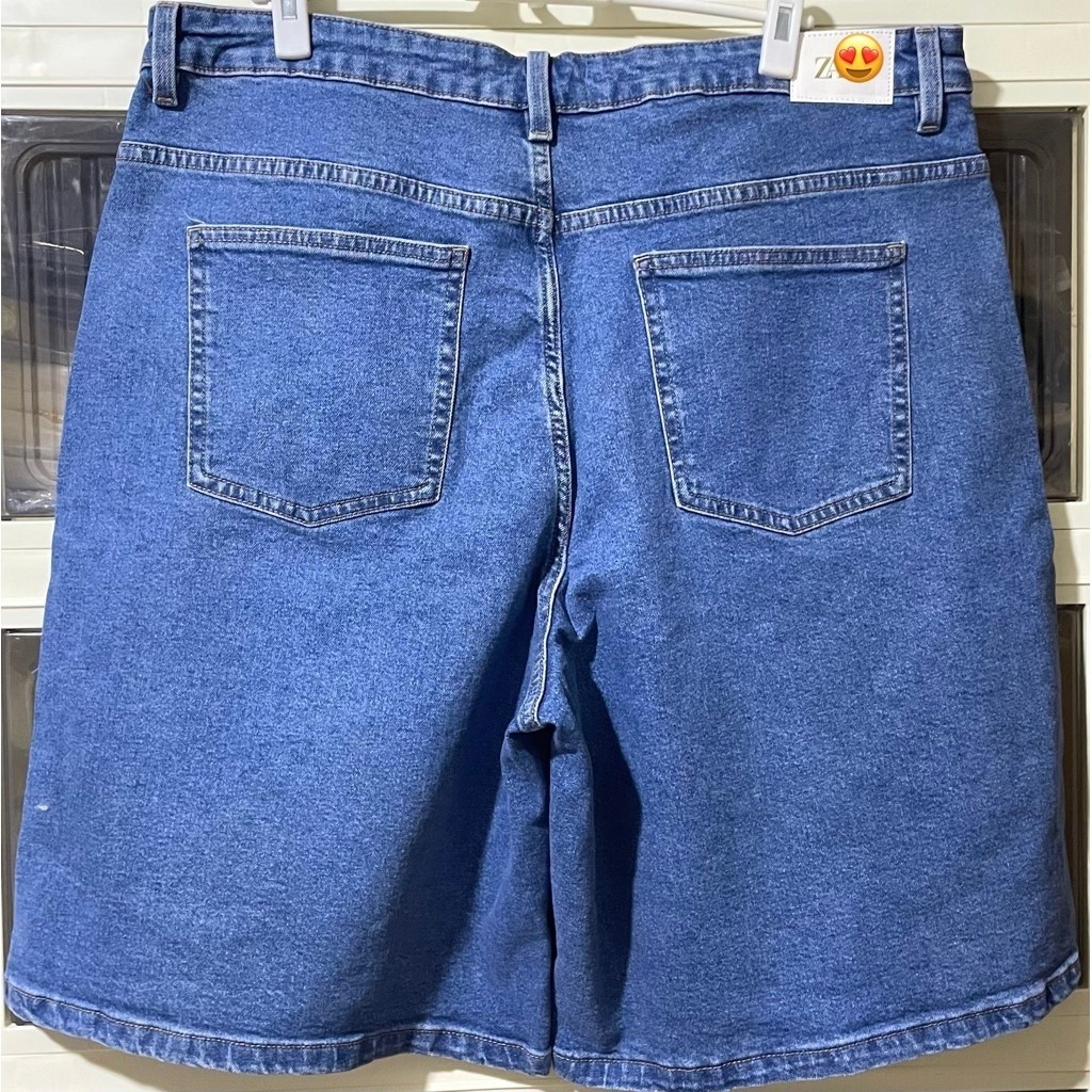 Z@r@ Denim Jorts | Medium Wash Blue | Bermuda Length | Size 40 product photo 4