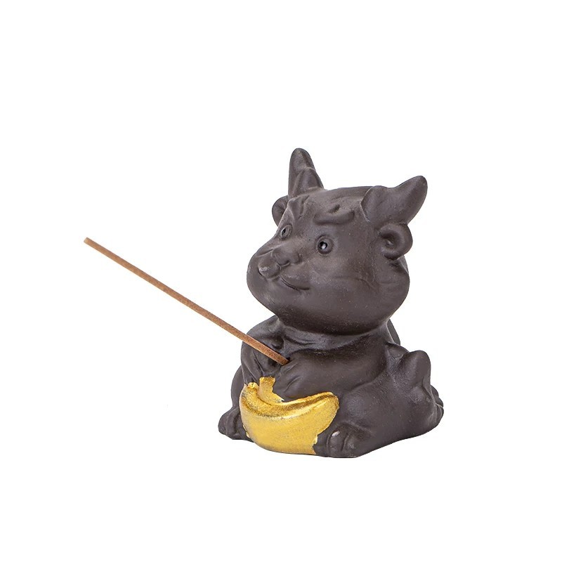 Hot Creative Zodiac Purple Clay Incense Holder, Cute Incense Burner, Tea Ceremony Accessories, Tea - Image 5