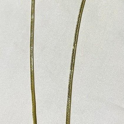 Japan Chain Necklace | Woven Diagonal Link Design | Triple-Lock Clasp | 22 Inches | Unisex product photo 5