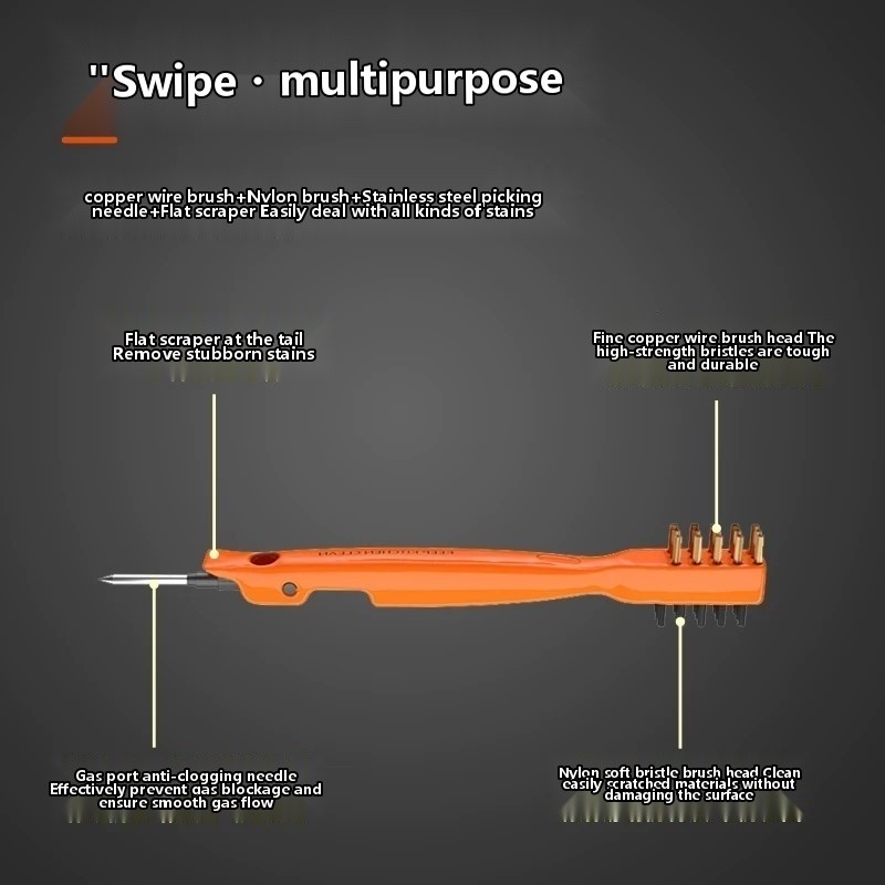 Gas stove cleaning brush, kitchen brush, crevices brush, stovetop wire brush, gas stove, sink, r - Image 2