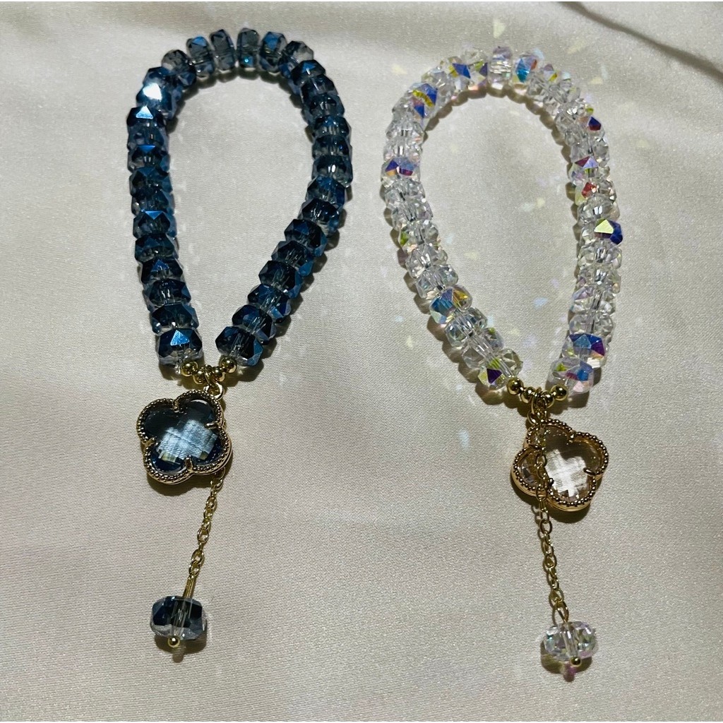 Clover Charm bracelets and Cube-Cut Crystal bracelets product photo 2