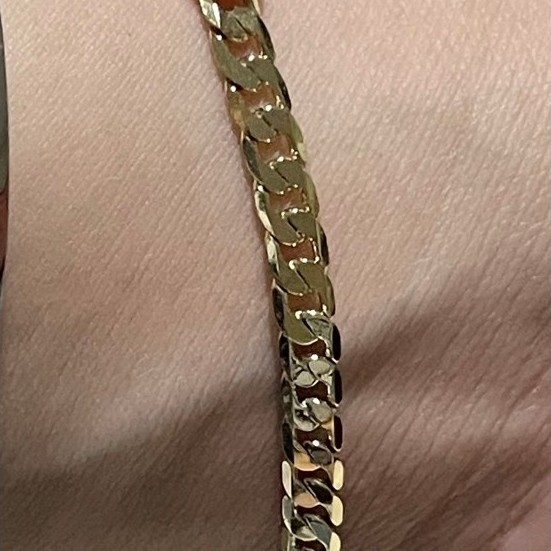 Curb Chain Bracelet | Clover Leaf & Infinity Charms | Diamond Accents | 18K Gold Setting | 16-18cm product photo 4