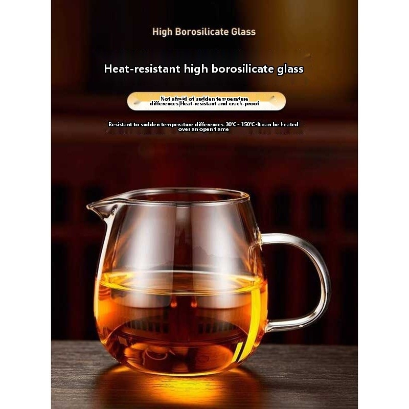 High-End Glass Gongdao Cup Three-Piece Set with Filter, Thickened Heat-Resistant Separator, - Image 4