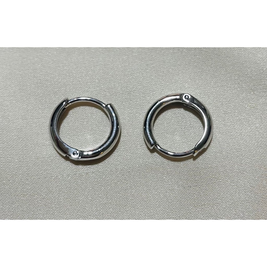Minimalist Rounded Huggie Hoop Earrings | Platinum Settings | Small & Classic product photo 4