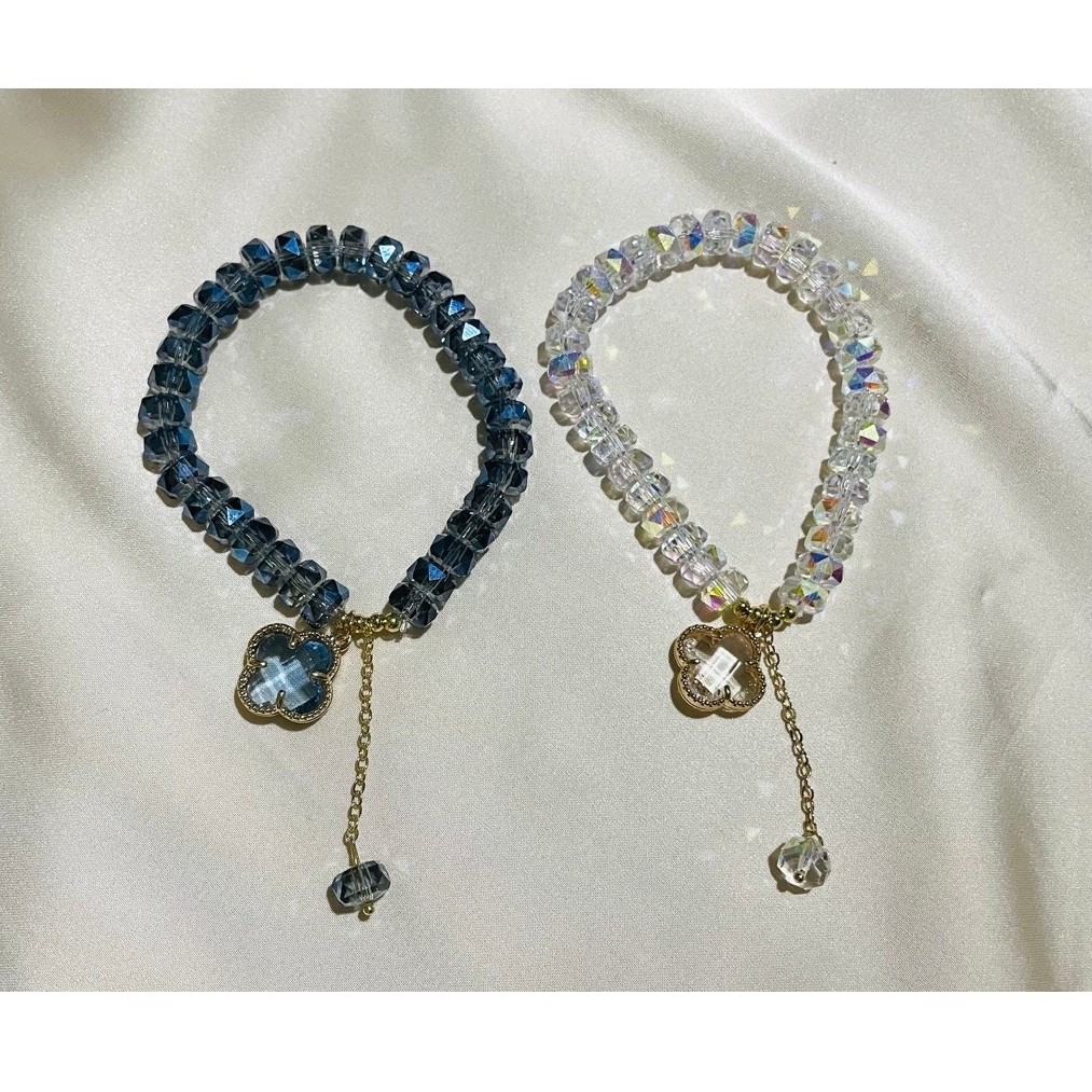 Clover Charm bracelets and Cube-Cut Crystal bracelets product photo 5