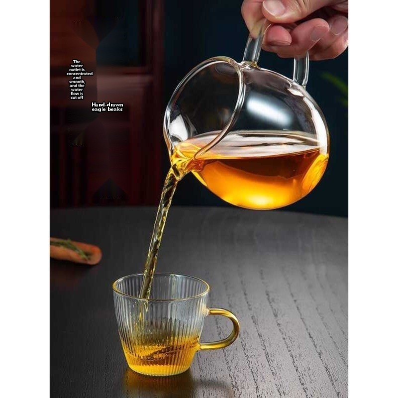 High-End Glass Gongdao Cup Three-Piece Set with Filter, Thickened Heat-Resistant Separator, - Image 2