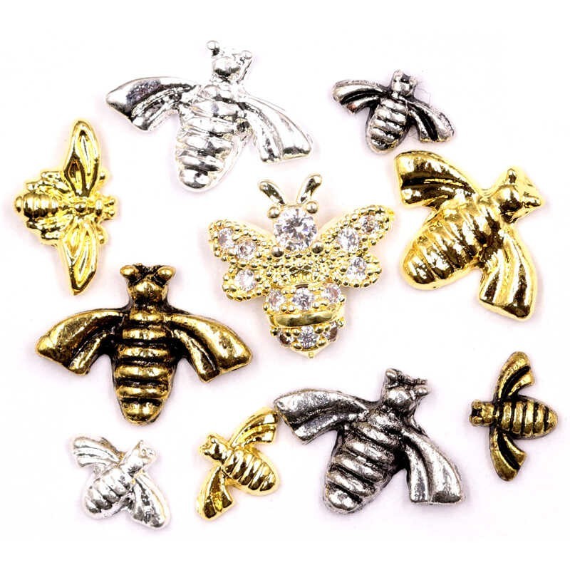 Metal Alloy Zircon Accessories Summer Hot Selling Size Bee New Nail Rivets - Image 4