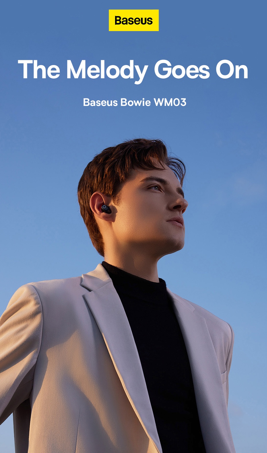 Baseus Bowie WM03 TWS Wireless Earphones TWS Bluetooth 5.3 Earphone description image
