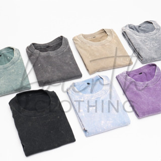 Pro Club Inspired VINTAGE Dye Acid Washed Classic Crew Neck Shirt Tees T-Shirt (CVC Cotton)