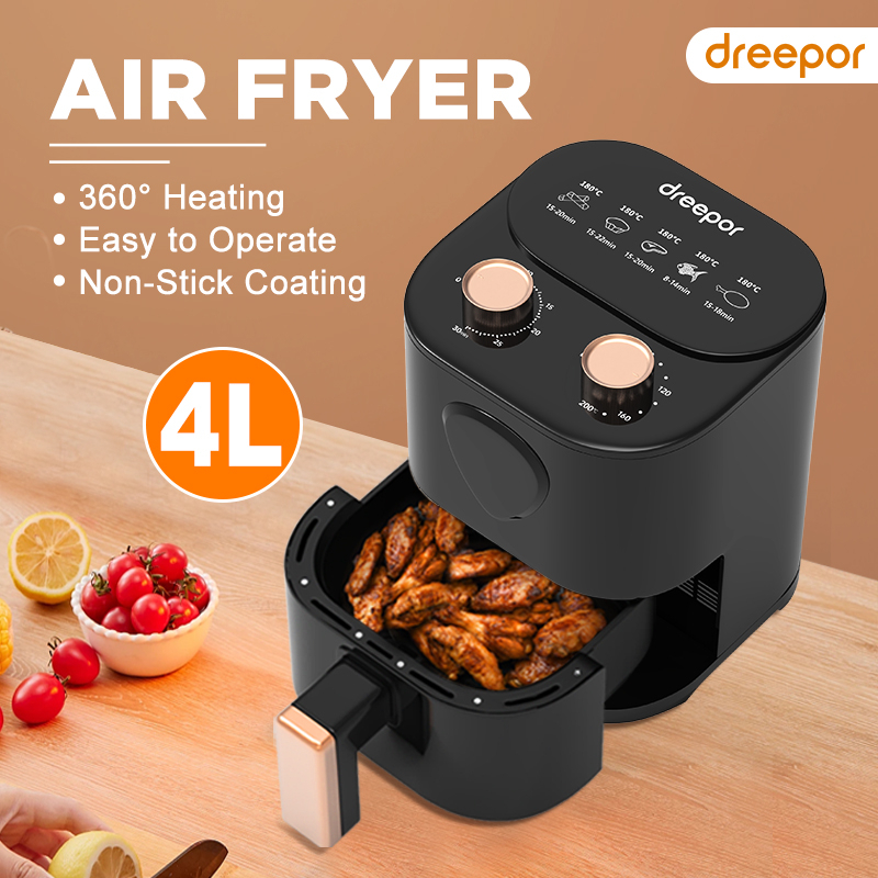 Dreepor Air Fryer Multifunctional Electric Oil Free Non Stick Healthy