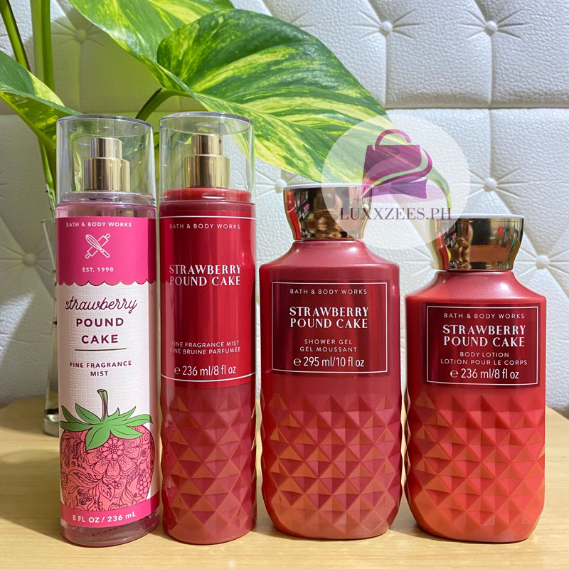 Strawberry Pound Cake Mist . Body Lotion . Shower Gel Original Bath