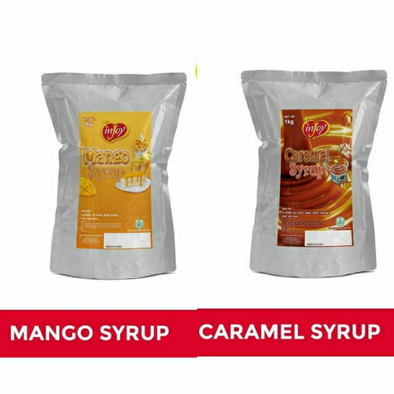 Caramel Syrup Mango Syrup for Milktea Mango Graham Shake Frappe INJOY