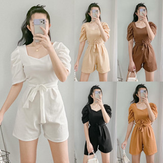 ELISSE PUFFED SLEEVE ROMPER