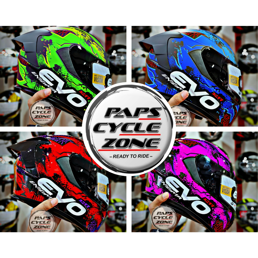 EVO GTPRO ENIGMA FULL FACE HELMETS Shopee Philippines