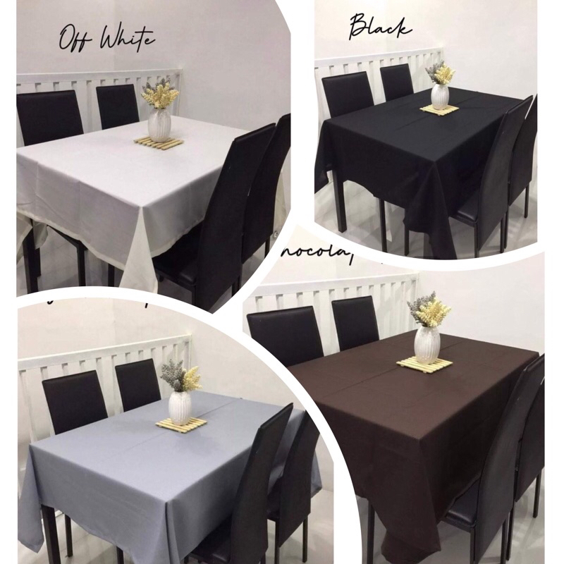 PLAIN COLOR TABLE CLOTH RECTANGULAR Shopee Philippines