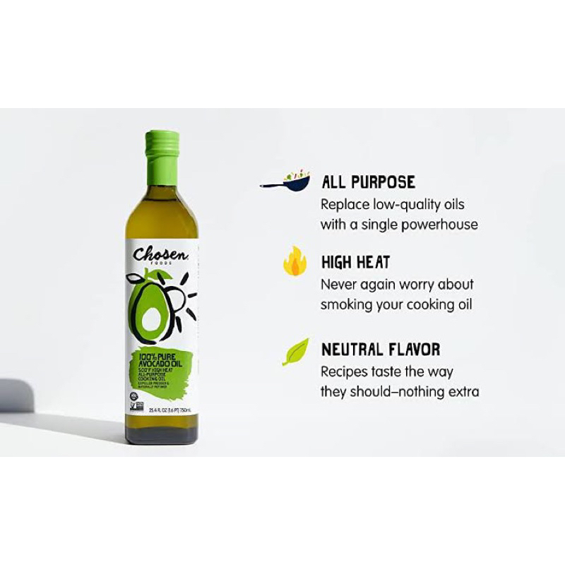 Chosen Foods 100 Pure Avocado Oil 1Liter Shopee Philippines