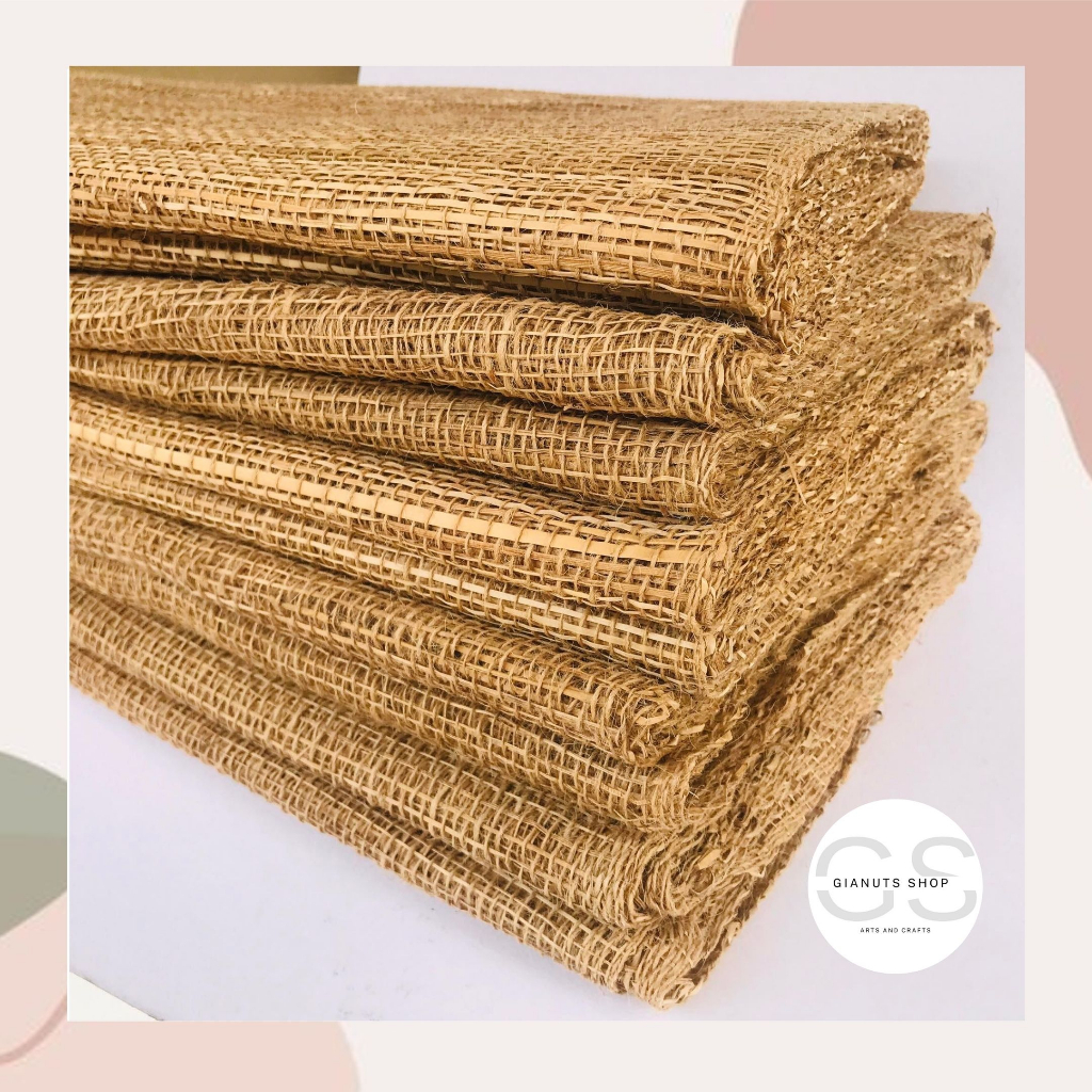 Abaca Jute Burlap 2in1 Mix Burlap 18inch Width Sold Per Yard Continuous