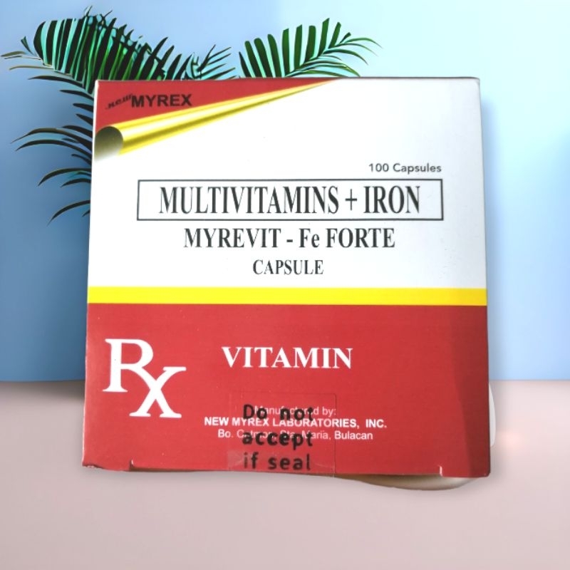 Myrevit Fe Forte Multivitamins + Iron 100 capsules Shopee Philippines