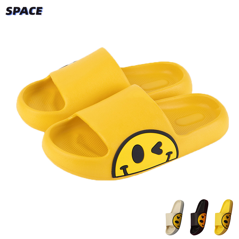 SPACE. Men's Emoji's Smile 4CM Thick Sole Comfort Slides #ZZ163 ...