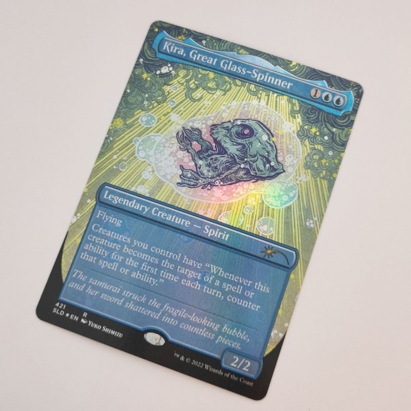 MTG Card Foil KIRA, GREAT GLASSSPINNER Borderless Magic the Gathering