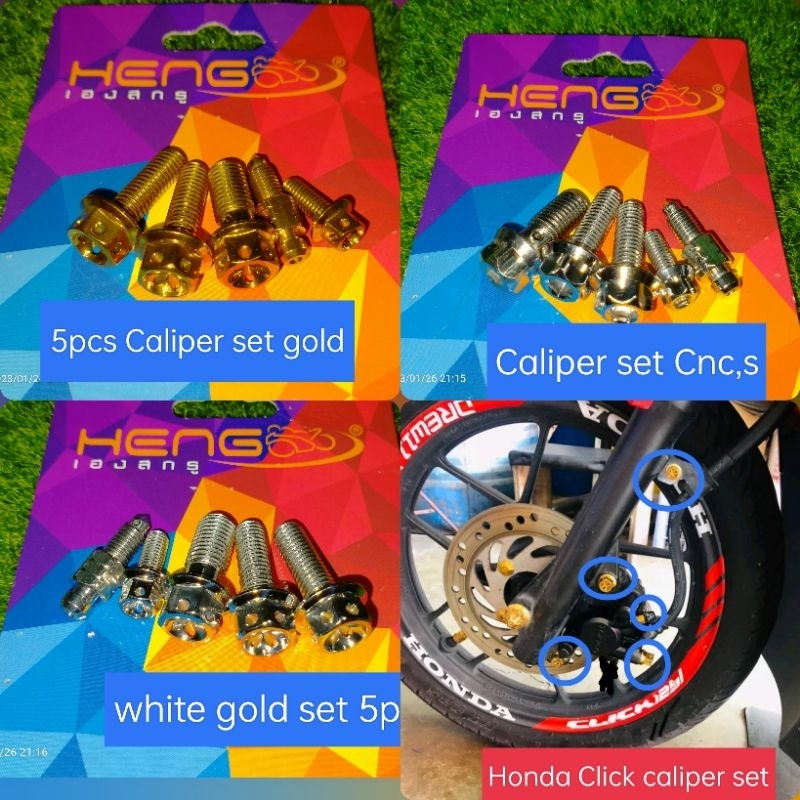 Caliper set Heng for Honda click v3/v2/v1/beat fi v2/beat street