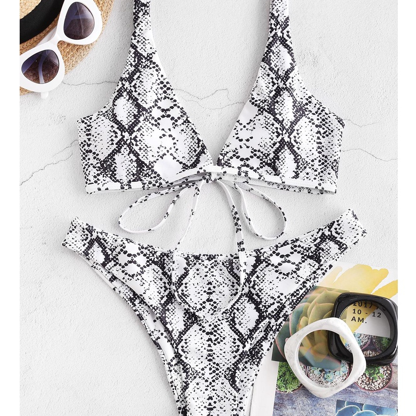 Beach Wear swimsuit Two Piece swimming attire Ribbed high waist bikini