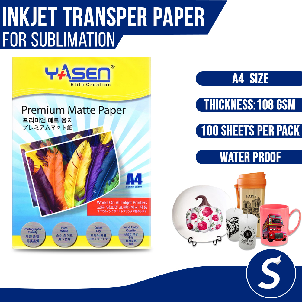 Inkjet Paper 108gsm A4 Size For All Types Of Inkjet Printers 100 Sheets