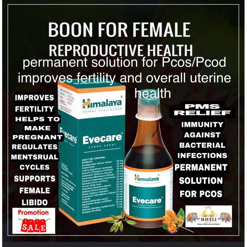 Sale! Himalaya Evecare Syrup For Pcos/Pcod Improves Woman Fertility
