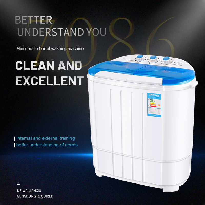 Double barrel Washing Machine with dryer Automatic Washing Machine Baby