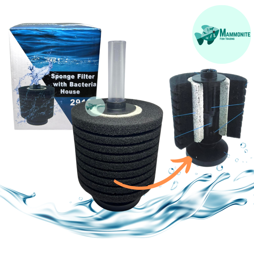 Aquarium Tank Bio Sponge Filter with Bacteria House Air Stone 2913 ...