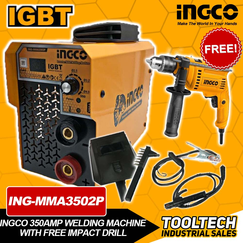 INGCO INGMMA3502P Inverter Welding Machine + FREE INGCO IMPACT DRILL