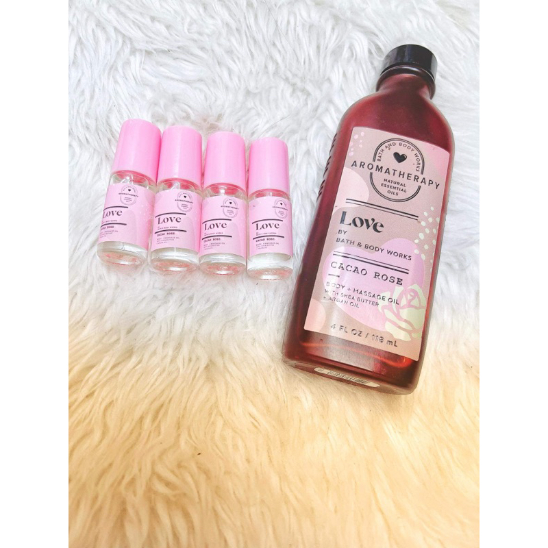 Bath&Bodyworks Aromatherapy Love (Cacao Rose) body+Massage oil 5ml