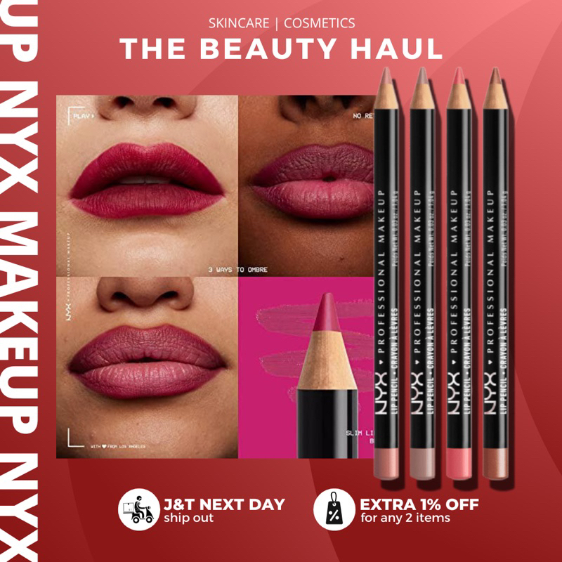 Nyx Professional Makeup Slim Lip Pencil Long Lasting Creamy Lip Liner Shopee Philippines